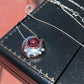 Natural Rubellite Tourmaline Pendant Necklace