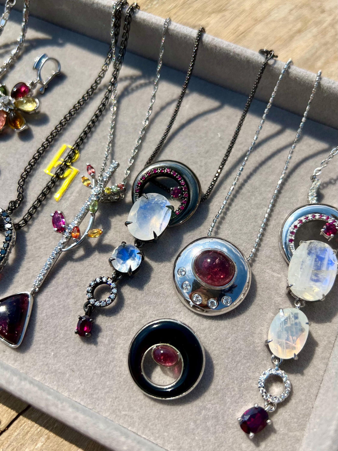 Natural Rubellite Tourmaline Pendant Necklace