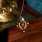 Blue Moonstone Art Nouveau 18K Solid Gold Pendant Necklace | Moonstone Pendant | Natural Gemstone Necklace  | moonstone pendant