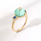Cat’s Eye Chrysoberyl and Spinel 18k Gold Ring