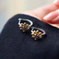 Natural Blue Sapphire Daisy Earrings