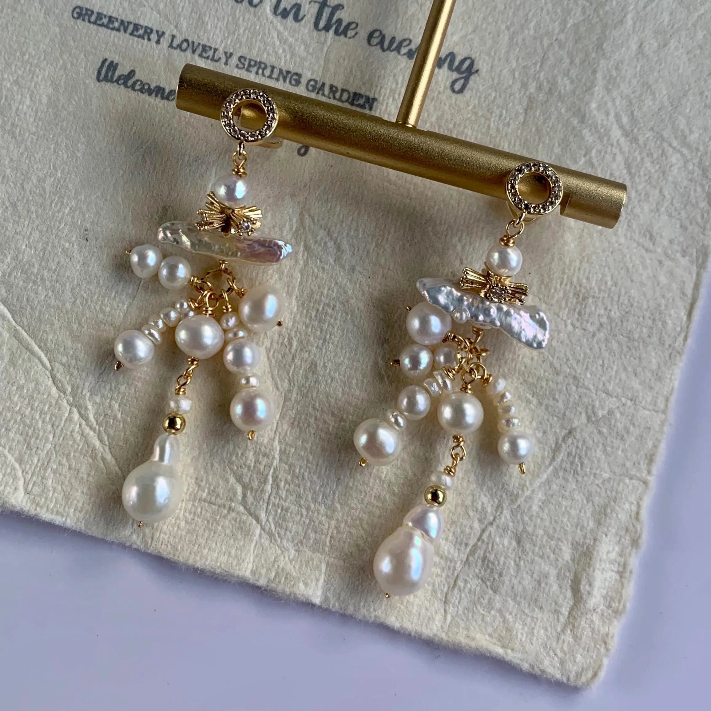 Maldives Natural Baroque Pearls Earrings