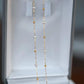 18K Solid Gold Akoya Freshwater Pearl Chain Necklace