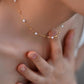 18K Solid Gold Akoya Freshwater Pearl Chain Necklace