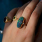 Moghul Black Opal Carved Ring in 14K Gold – Unique Double-Sided Statement Jewelry