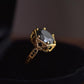 18k Gold Obsidian Crystal Ring