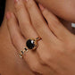 18k Gold Obsidian Crystal Ring