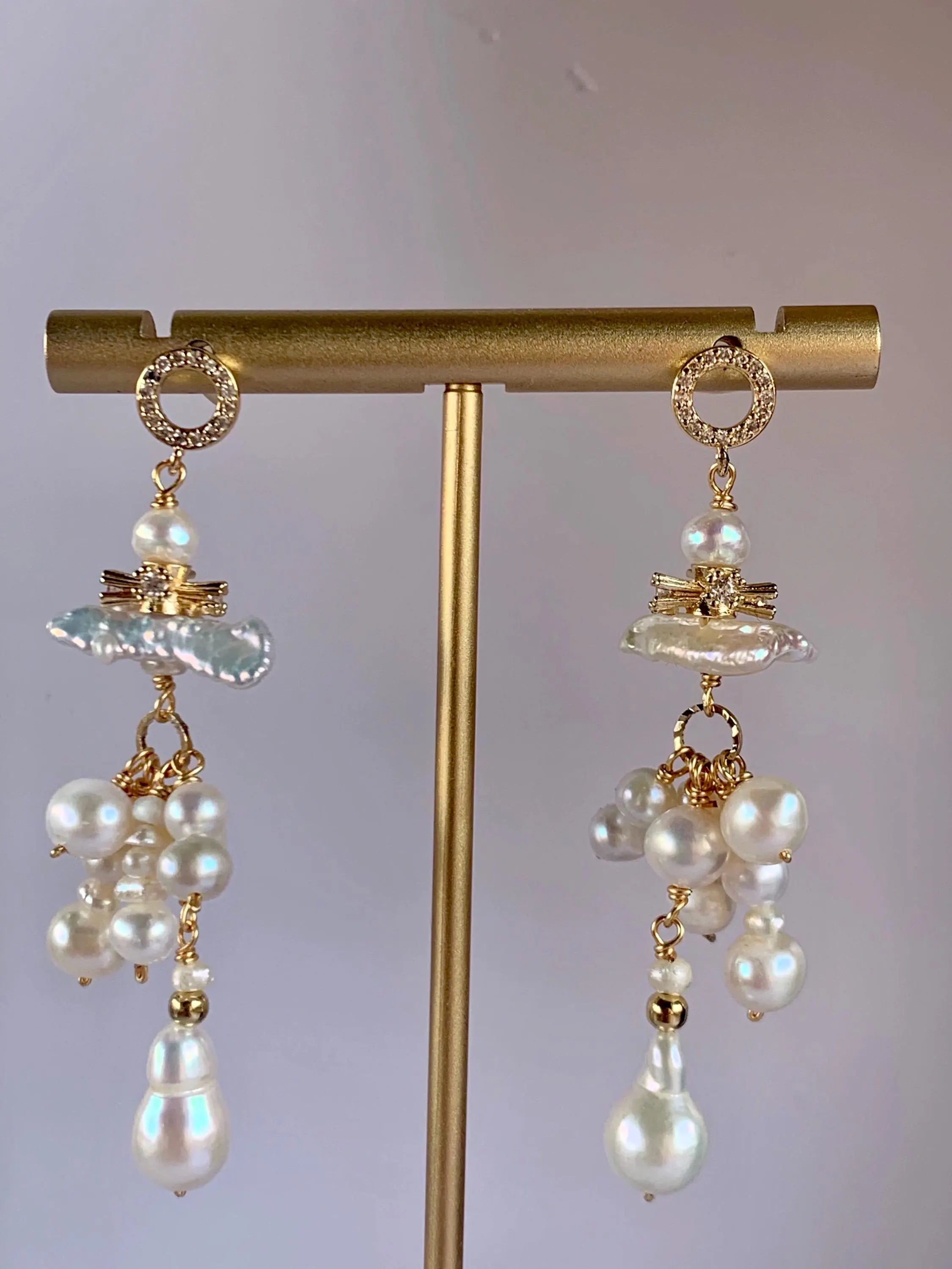 Maldives Natural Baroque Pearls Earrings