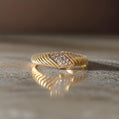 18K Gold Filled Croissant Ring