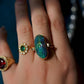 Moghul Black Opal Carved Ring in 14K Gold – Unique Double-Sided Statement Jewelry