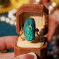 Moghul Black Opal Carved Ring in 14K Gold – Unique Double-Sided Statement Jewelry