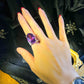 Vivid Violet Purple Amethyst Statement Ring