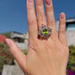 Top-Grade Natural Burmese Peridot Cocktail Ring