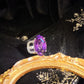 Vivid Violet Purple Amethyst Statement Ring