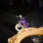 Vivid Violet Purple Amethyst Statement Ring