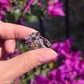 Natural Candy Tourmaline Floral Ring