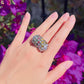 Natural Paraiba Multi-Color Tourmaline Barrel Ring