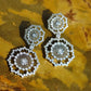 Vintage French-Inspired Small-Batch Handcrafted Snowy Flower Earrings