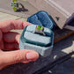 Top-Grade Natural Burmese Peridot Ring with Candy Tourmaline