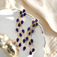Lapis Lazuli Teardrop Tassel Earrings