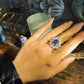 Sunstone Iolite & Aquamarine Statement Ring