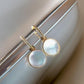 18K Solid Gold Starburst Earrings with Mother of Pearl