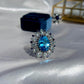 Blue Natural Swiss Topaz and Aquamarine Ring