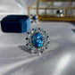 Blue Natural Swiss Topaz and Aquamarine Ring