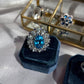 Blue Natural Swiss Topaz and Aquamarine Ring