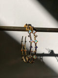French-Inspired Small-Batch Artisanal Earrings with Opal and Sapphires