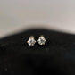 18K Solid Gold Diamond Stud Earrings
