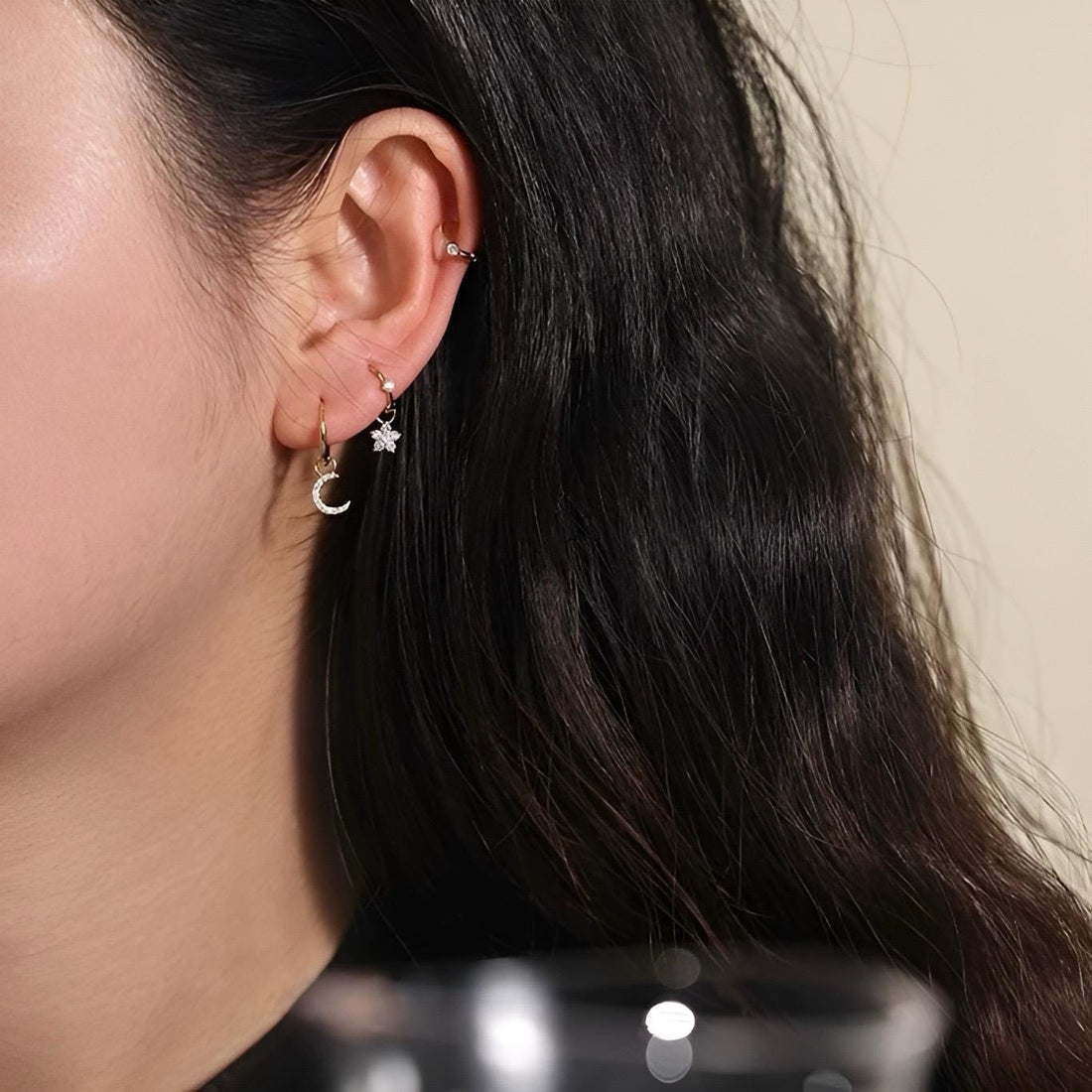 18K Solid Gold Tiny Hoop Earrings | 10mm, 12mm, 15mm Dainty Hoops