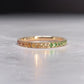 18K Solid Gold Natural Rainbow Sapphire Band with Tsavorite
