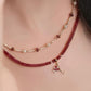 18K Solid Gold Ruby Martini Pendant Charm Necklace with Natural Diamonds , July Birthstone, Natural Ruby Pendant, Gold Martini Glass Charm