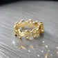 18K Gold Honeycomb Ring | Honey Bee Inspired Ring with Natural Citrine and Orange Garnet | Customizable with Solid Gold & Diamonds