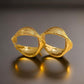 Solid 18K Yellow Gold Statement Hoops