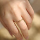 18K Solid Gold Natural Yellow Diamond Ring