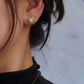 18K Solid Gold Diamond Earrings