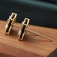 18K Solid Gold Diamond Earrings