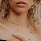 18K Solid Gold Akoya Pearl Lariat Necklace - Elegant Leaf Pendant Design with AAA Grade Pearls, Akoya Pearl Gift, pearl necklace