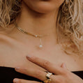 18K Solid Gold Akoya Pearl Lariat Necklace - Elegant Leaf Pendant Design with AAA Grade Pearls, Akoya Pearl Gift, pearl necklace