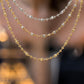 18K Gold Adjustable Sparkling Collarbone Necklace | Minimalist Lariat Necklace | Everyday Jewelry | Gift for Her everyday chain necklace