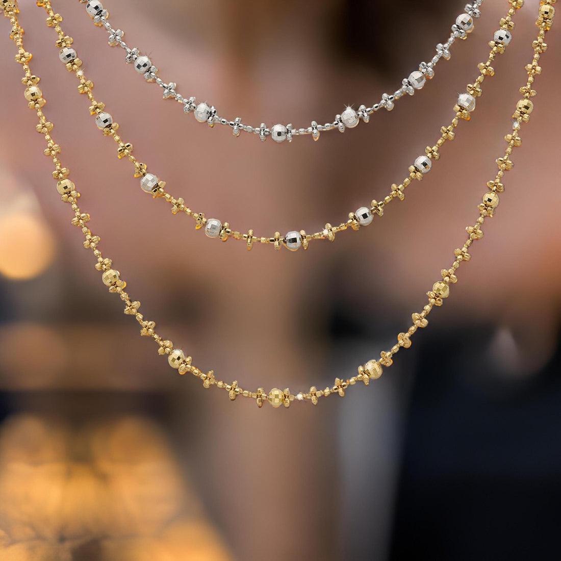 18K Gold Adjustable Sparkling Collarbone Necklace | Minimalist Lariat Necklace | Everyday Jewelry | Gift for Her everyday chain necklace