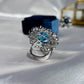 Blue Natural Swiss Topaz and Aquamarine Ring