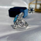 Blue Natural Swiss Topaz and Aquamarine Ring