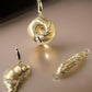 18K Solid Gold French Pastry Charms – Croissant, Doughnut, and Baguette Charms with Natural Diamonds