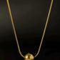 18K Solid Gold Minimalist Orb Necklace