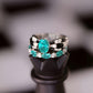 French Art Deco Paraiba Tourmaline Ring