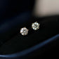 18K Solid Gold Diamond Stud Earrings