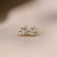 18K Solid Gold Diamond Stud Earrings